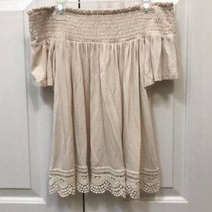 Altar’d State Smocked Off-the-Shoulder Crop Top